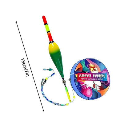 Fishing Line with Bobber Color Changing Float Automatic Bobber Line Set for Bass Fishing for Kayak, Saltwater, Boat, Pier