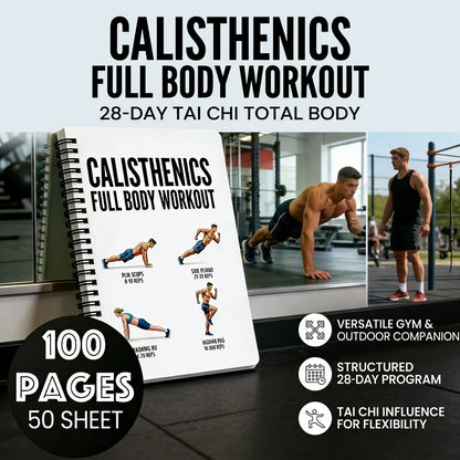 Full Body Workout Notebook Daily Training Guide Portable Fitness Planner for Men Women Home Gym Exercises Gift
