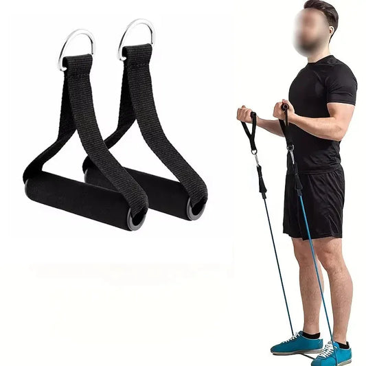 2Pcs of Professional Rope Grip Gym Exercise Resistance Bands with Anti Slip Handles Fitness Accessories
