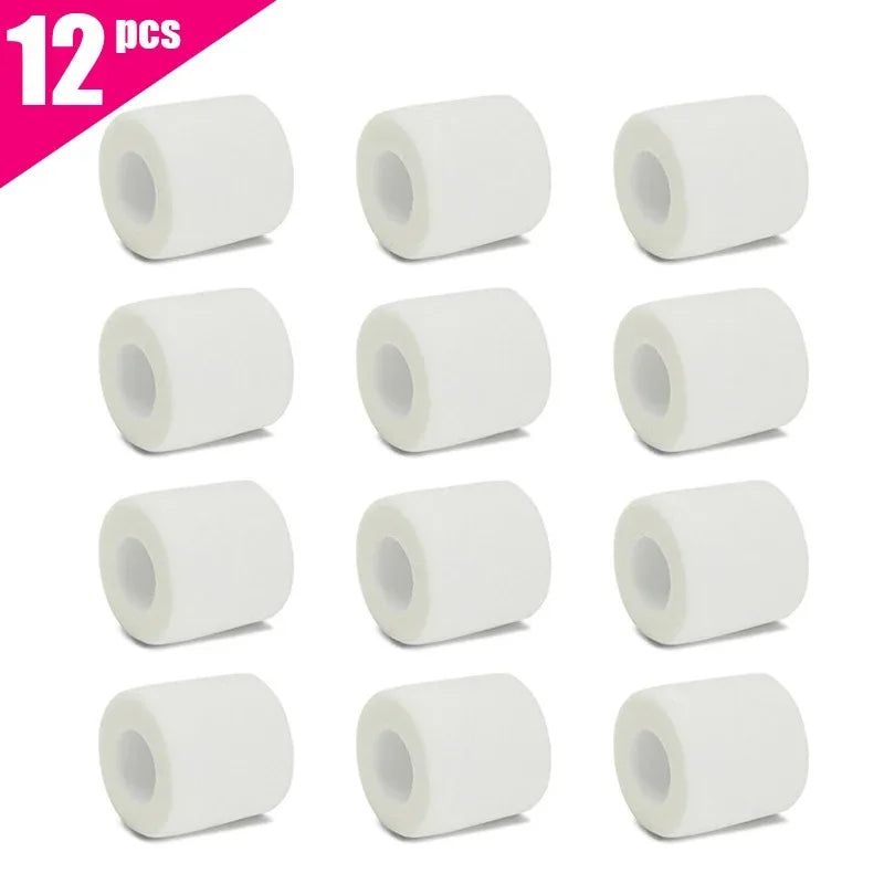 3/6/12/24/30Pcs White First Aid Self Adhesive Cohesive Elasticity Bandages Sports Tape for Wrist Ankle Sprains & Swelling