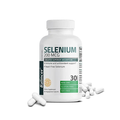 Selenium Supplement - Chelated Amino Acid Complex - High Absorption, Antioxidant, Enhances Immune Function, Thyroid Support