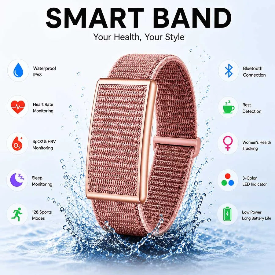 IYTSFT Fitness Tracker Smart Band Ultra-Thin Light 30-Day Standby Heart Rate Blood Oxygen IP68 Waterproof Pedometer