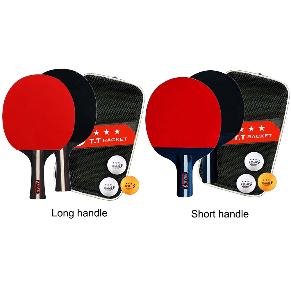 Table Tennis Racket 2 Rackets & 3 Balls Table Tennis Paddles Professional 2 Player Ping Pong Set for Beginners Training Game