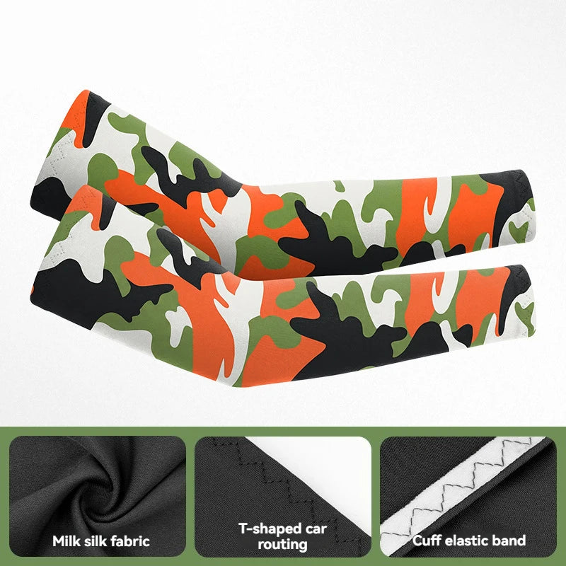 GTUBIKE 1 Pair Sports Cooling Arm Sleeves Basketball Cycling Arm Covers Outdoor Sports Mosquito and UV Protection Sleeves