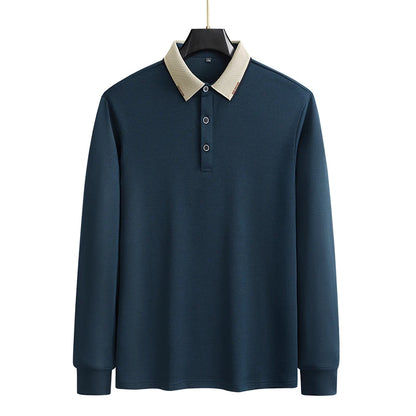Plus Size 7XL 8XL 9XL Autumn Long Sleeve Business Polo Shirt Men Breathable Casual Gym Jogging Golf Hiking Loose Big Polo Shirt