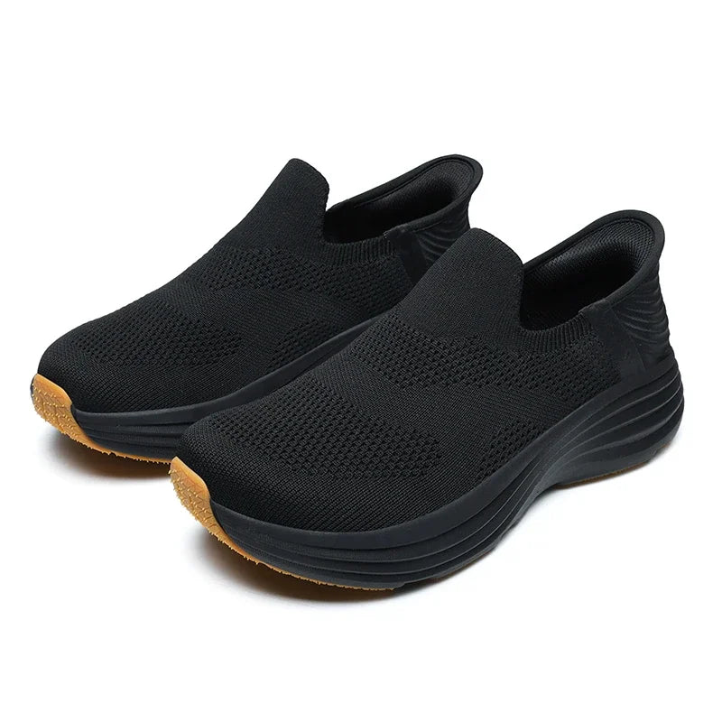 New Men's Slip-On Walking Shoes Breathable Casual Sneakers Soft Sole Lightweight Comfortable Outdoor Shoes