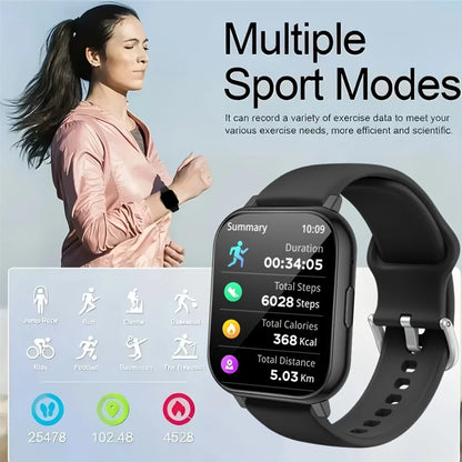 Smart Watch, 1.83-Inch Touch Screen, with Call/Message Reminders, Multi-Dial/Multi-Sports Modes/Pedometer/Activity Tracking