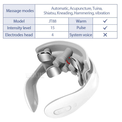 TENS Pulse Back Neck Massage 4 Models Electric Smart Shoulder Cervical Massager Muscle Beating Health Care Tool