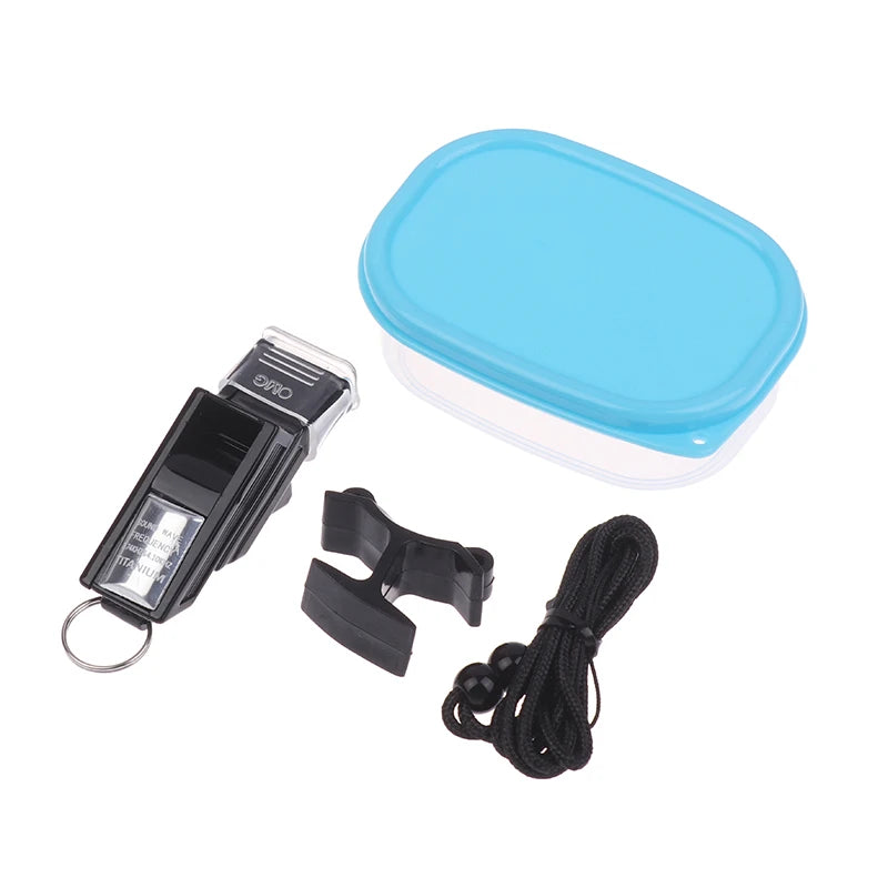 NEW Professional Football Referee Whistles With Lanyard Box Big Sound Plastic Whistles Basketball Whistles Coach Equipment