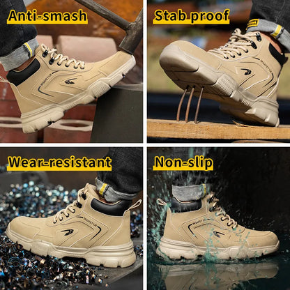 Winter Work Safety Shoes Men Safety Boots Anti-smash Anti-stab Work Shoes Sneakers Steel Toe Shoes Male Work Boot Indestructible