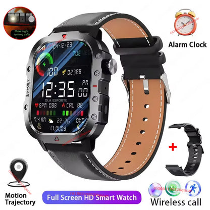 2026 New Military Smart Watch Men IP67 3ATM Outdoor Sports Fitness Tracker Blood Pressure Health Monitor BT Calls GPS Smartwatch