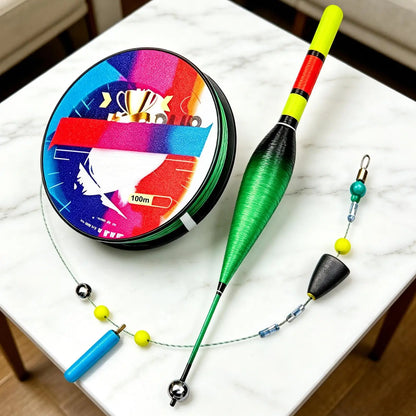 Fishing Line with Bobber with Color Changing Float Automatic Bobber Line Set for Bass Fishing for Kayak Saltwater Boat Pier