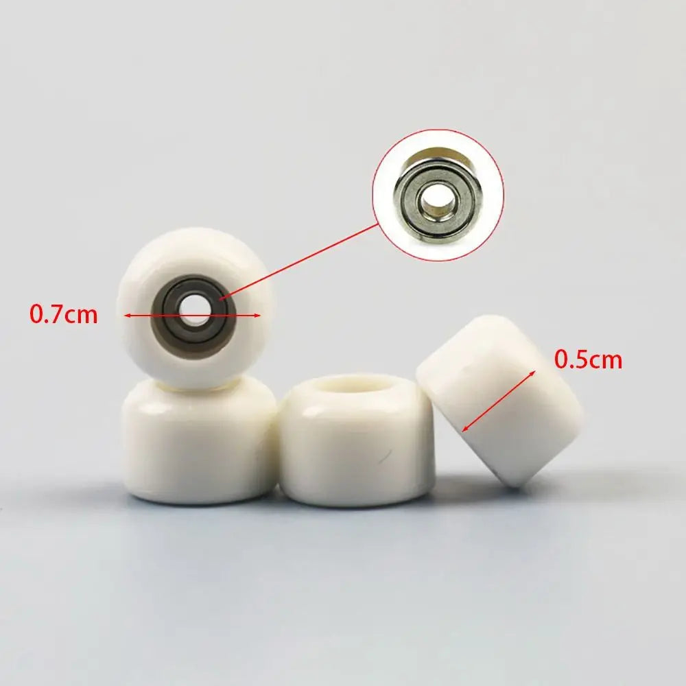 4Pcs Durable Professional Bearing Wheel PU Metal Urethane Fingerboard Wheels CNC Mini Finger Skate Board Accessory