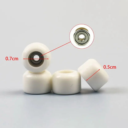 4Pcs Durable Professional Bearing Wheel PU Metal Urethane Fingerboard Wheels CNC Mini Finger Skate Board Accessory