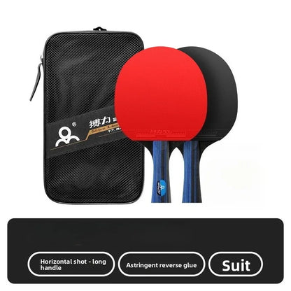 5 stars Table Tennis Rackets Professional High Performance Sets with bag Carrying Case Training Pure Solid Wood High Elasticity