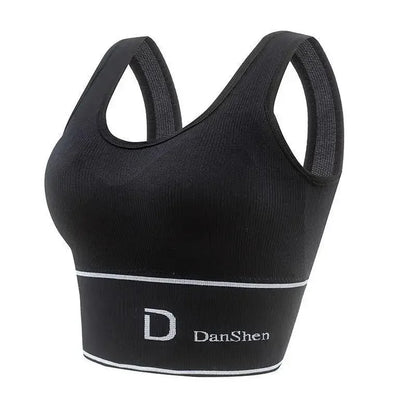 Sports Vest Women Gather Without Steel Ring Shockproof Underwear, Tube Top, Outer Wear, All-match U-shaped Beautiful Back, Big