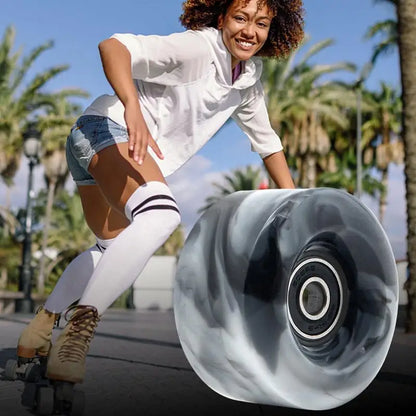 Roller Skate Wheels Indoor Roller Skate Wheel With Bearing PU Wheel Installed For Quad Skates And Skateboard Indoor/Outdoor Use
