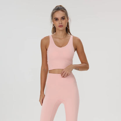 Women Yoga Vest Workout Pilates Activewear Tops Running Gym Pretty Workout Clothes Sports Bras Active Wear Female Camisole Bra