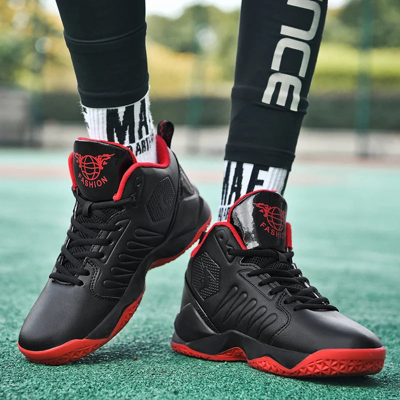 Men's Basketball Shoes Breathable Cushioning Non-Slip Wearable Runing Shoes Gym Training Athletic Basketball Sneakers for Women
