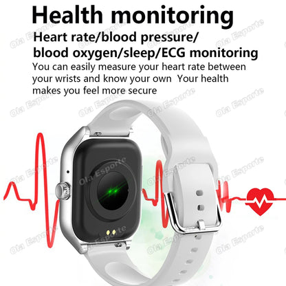 Smart Watch Men 2.01'' AMOLED Screen Waterproof Multiple Sport Mode Fitness HD Bluetooth Call Smartwatch Men Women Bracelet Ht30