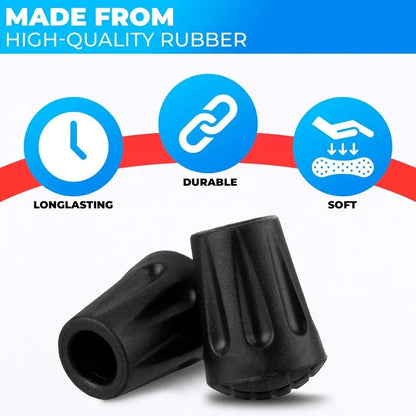 1-10PC Walking Stick Tips Anti-Slip Rubber Tips for Trekking Poles Durable Hiking Stick Tip Protectors Walking Stick Accessories