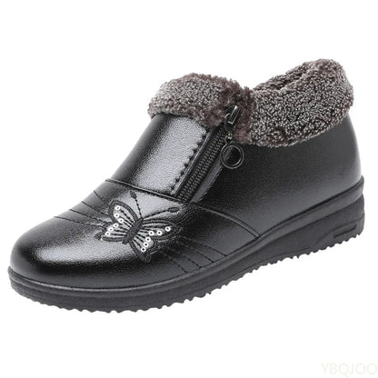 Winter flat bottom anti slip low top shoes for women providing warmth simplicity comfort wear resistance women's winter shoes