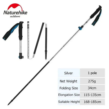 Naturehike ST09 Trekking Poles Nordic Walking Poles Aluminum Trekking Sticks Foldable Hiking Pole Telescopic stick Walking stick