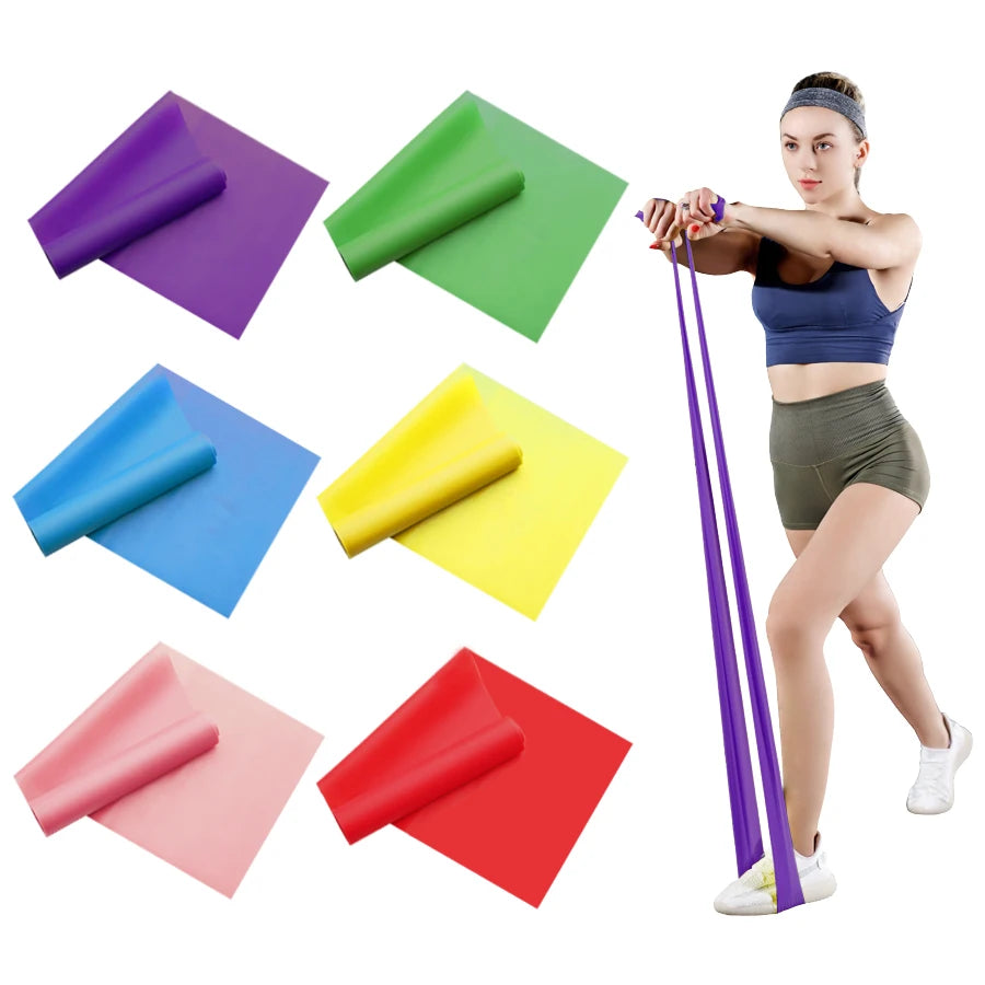 2/3/4/6 Pcs Yoga Resistance Bands: TPE Elastic Stretch Bands for Physical Therapy,Fitness,Yoga,Pilates,Rehabilitation & Strench