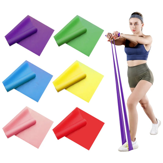 2/3/4/6 Pcs Yoga Resistance Bands: TPE Elastic Stretch Bands for Physical Therapy,Fitness,Yoga,Pilates,Rehabilitation & Strench