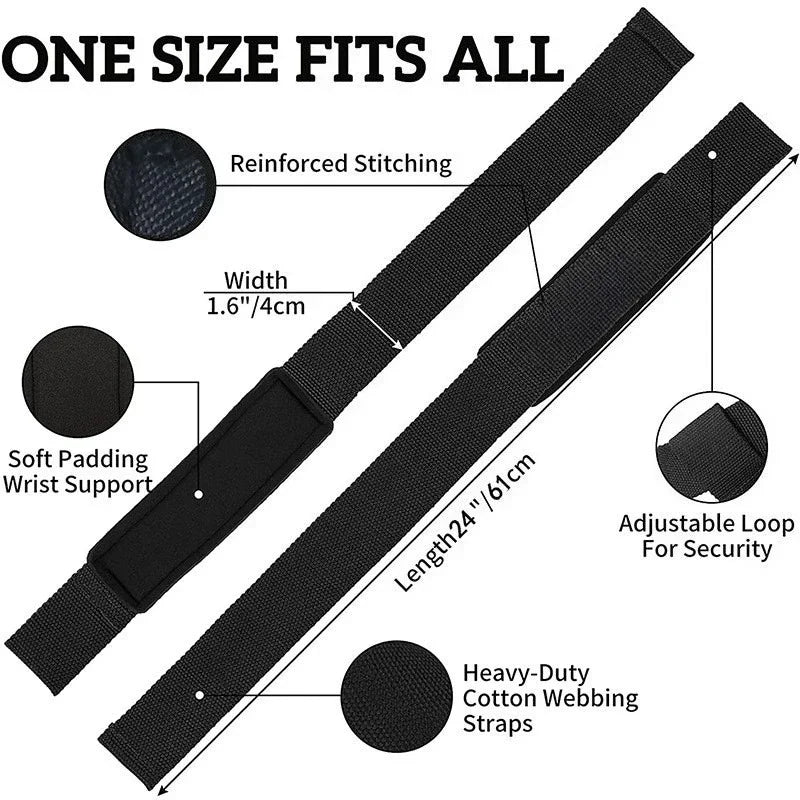 Weightlifting Straps 1 Pair Lifting Wrist Anti-Slip Gym Strength Training Strap Deadlifts Crossfit Hand Grips Wrist Support