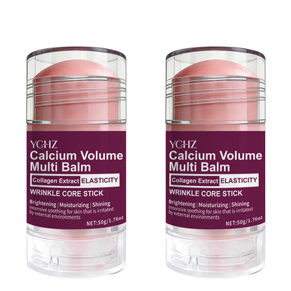 Collagen Facial Care Stick: a Multi-Functional Product That Combines Lip Balm, Eye Cream, Neck Cream, Primer, and Facial Moisturizer, Offering Hydrating and Firming Effects, Suitable for All Skin Types