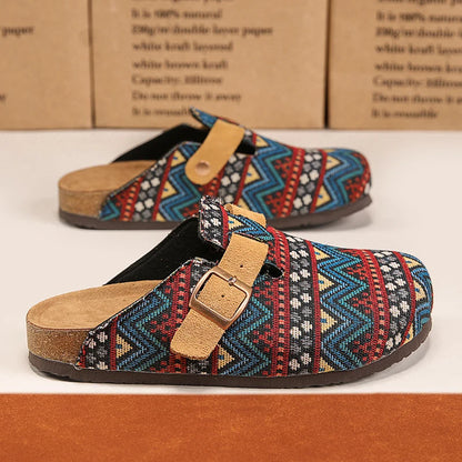 Walking Shoes Classic Versatile Closed Toe Men's Summer Sandals Casual Shoes Breathable Cork Mules Outdoor Beach Unisex Slippers