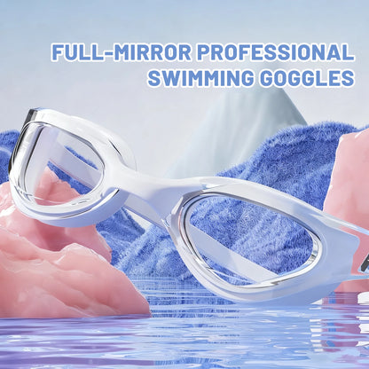 Professional Adult Racing Swim Goggles - High Definition, Waterproof, Anti-Fog, Wide-Angle Lenses with Adjustable Strap
