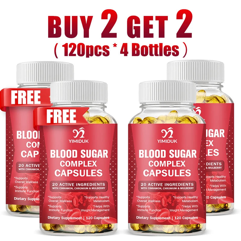Blood Sugar Complex Supplements, with Cinnamon, Turmeric, Supports Healthy Blood Sugar Healthy Energy Levels, Metabolism