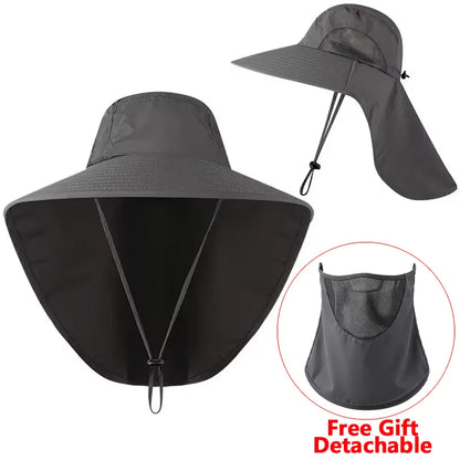 Wide Brim Baseball Hats for Women and Men Sun Defender Cooling Neck Guard Safari Cap for Hiking Fishing Outdoor Hat with Flap